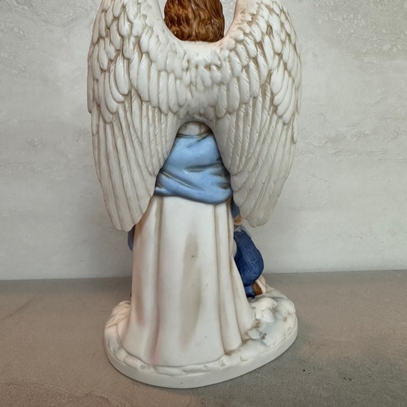 Vtg 1999 Denim Days Figurine GUARDIAN ANGEL #8822 Home Interiors EXCELLENT HOMCO - Picture 2 of 7
